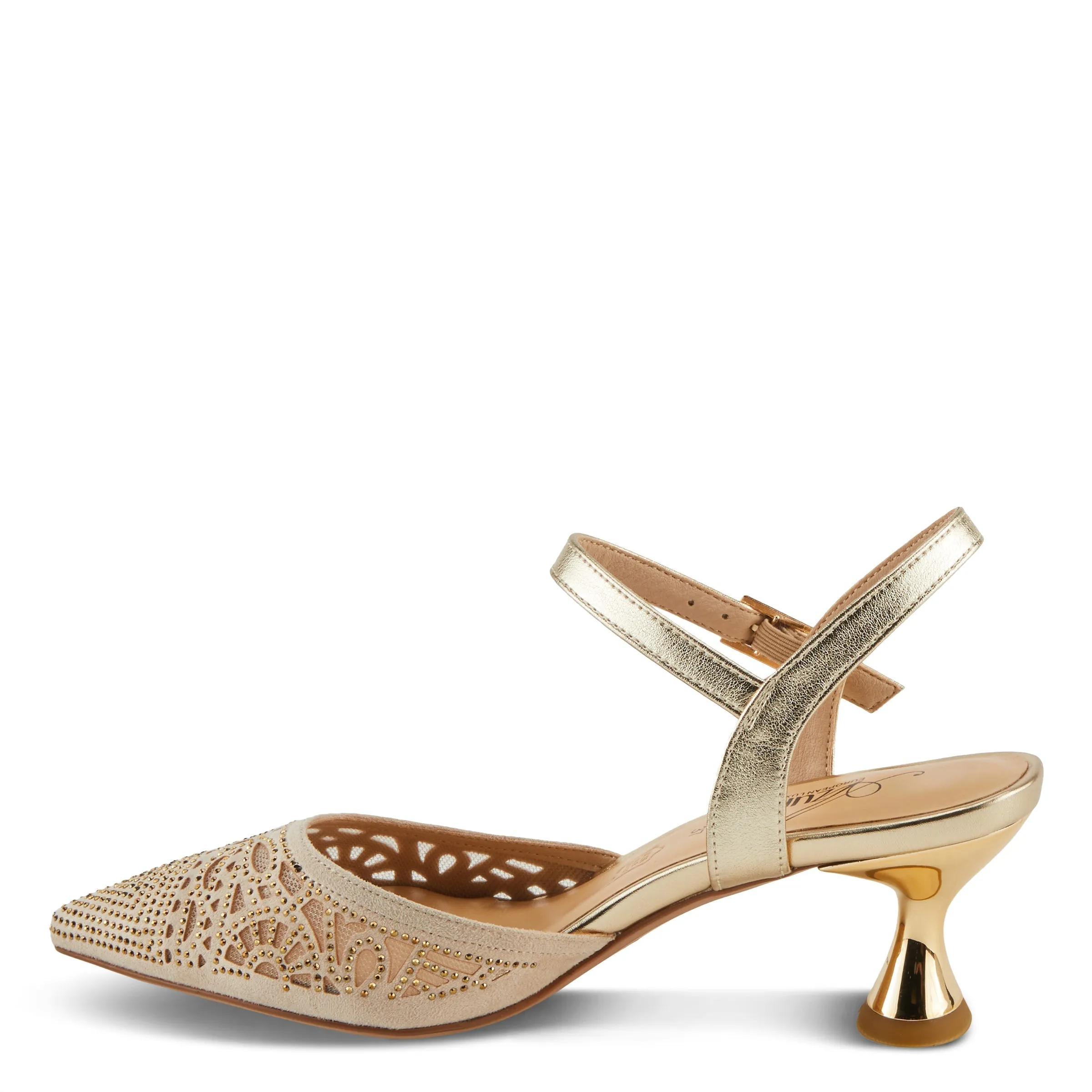 Spring Step Shoes  Azura Delicate Sandals Women’s Leather Rhinestone