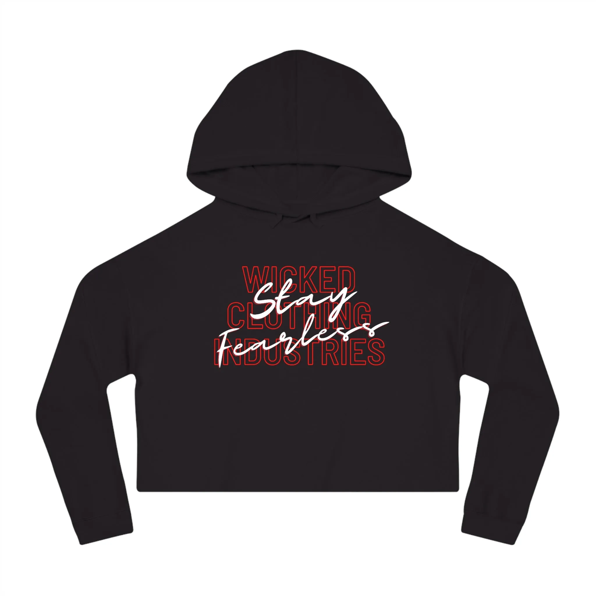 Stay Fearless Cropped Hooded Sweatshirt