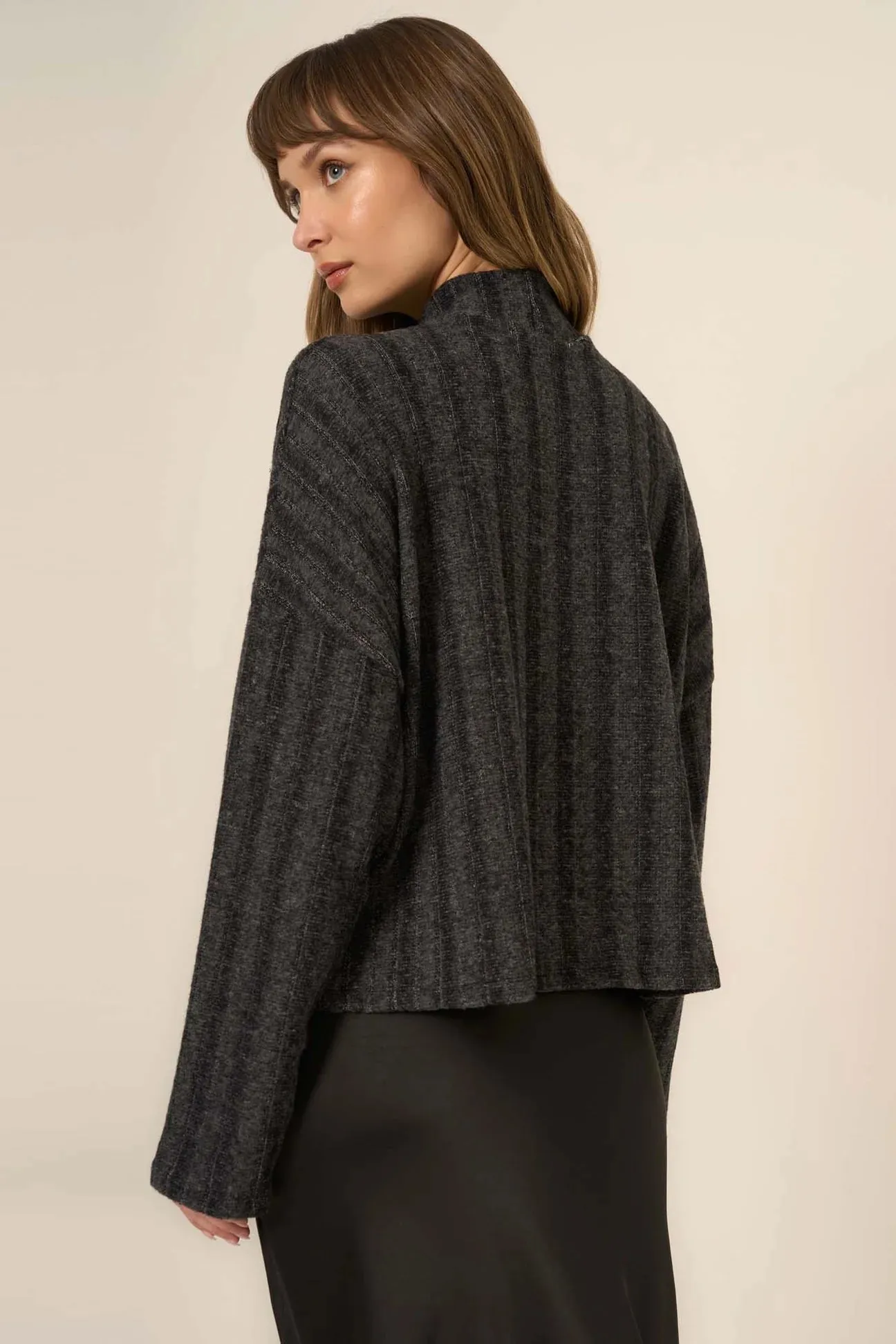 Stay With Me Brushed Rib Mock Neck Top