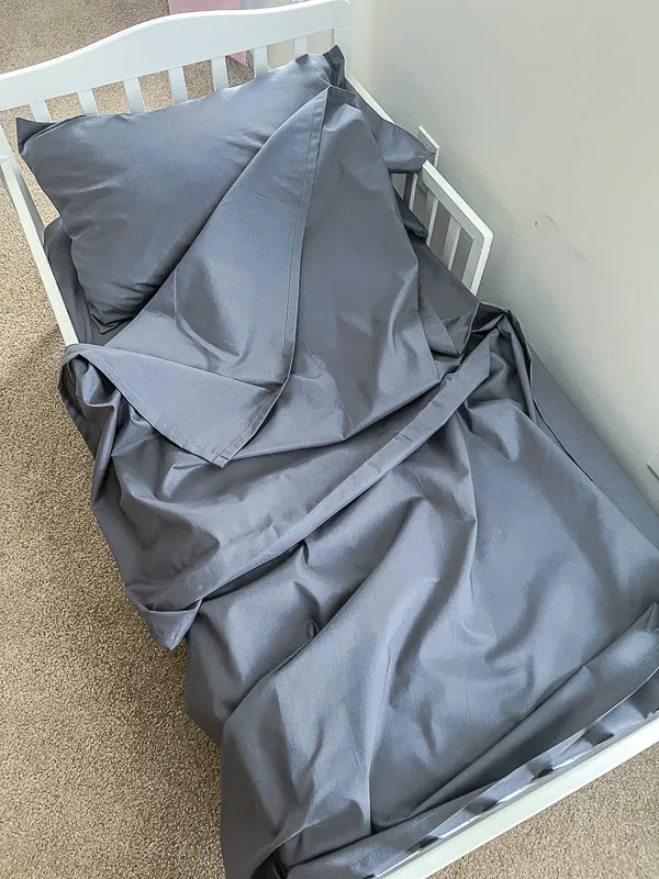 Steel Gray Crib Sheets