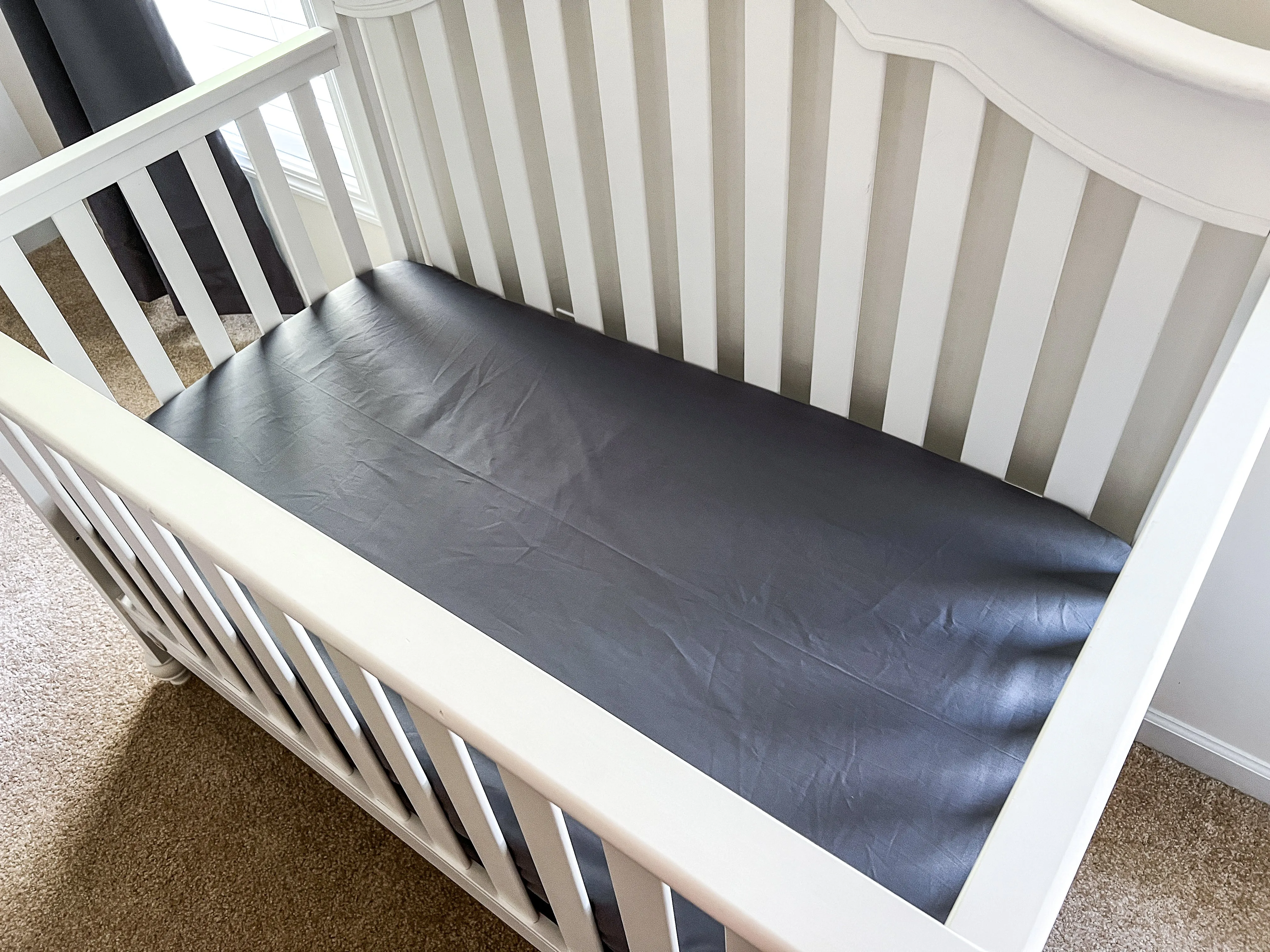 Steel Gray Crib Sheets