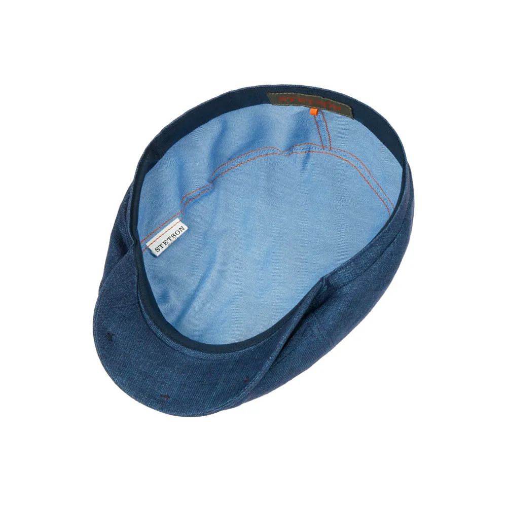 Stetson - 6 Panel Just Linen - Sixpence/Flat Cap - Navy