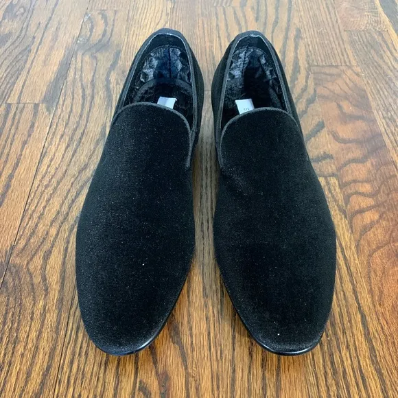 Steve Madden Men’s Laight Loafer Shoe Black Velvet Size 8