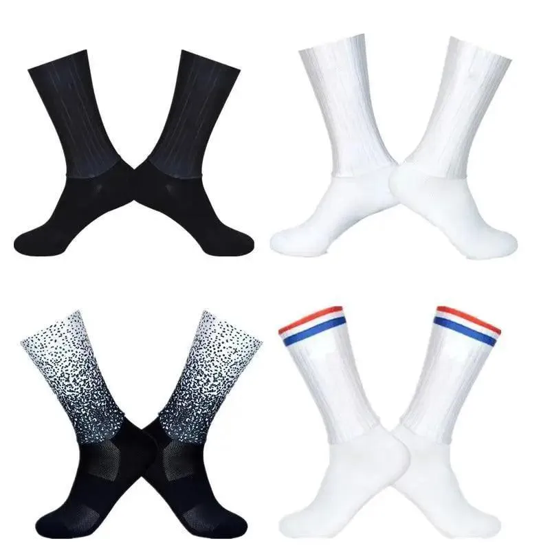 Stylish Summer  Breathable Cycling Socks For Men Anti Slip Seamless Sports Cycling Socks For Men Modern Design Running Sports Socks