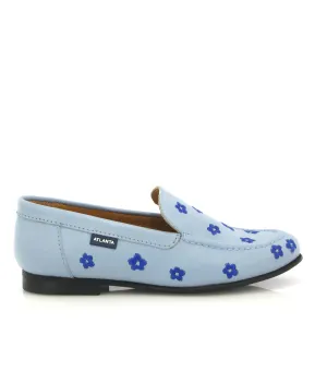 Teresa - pele azul celeste com flores