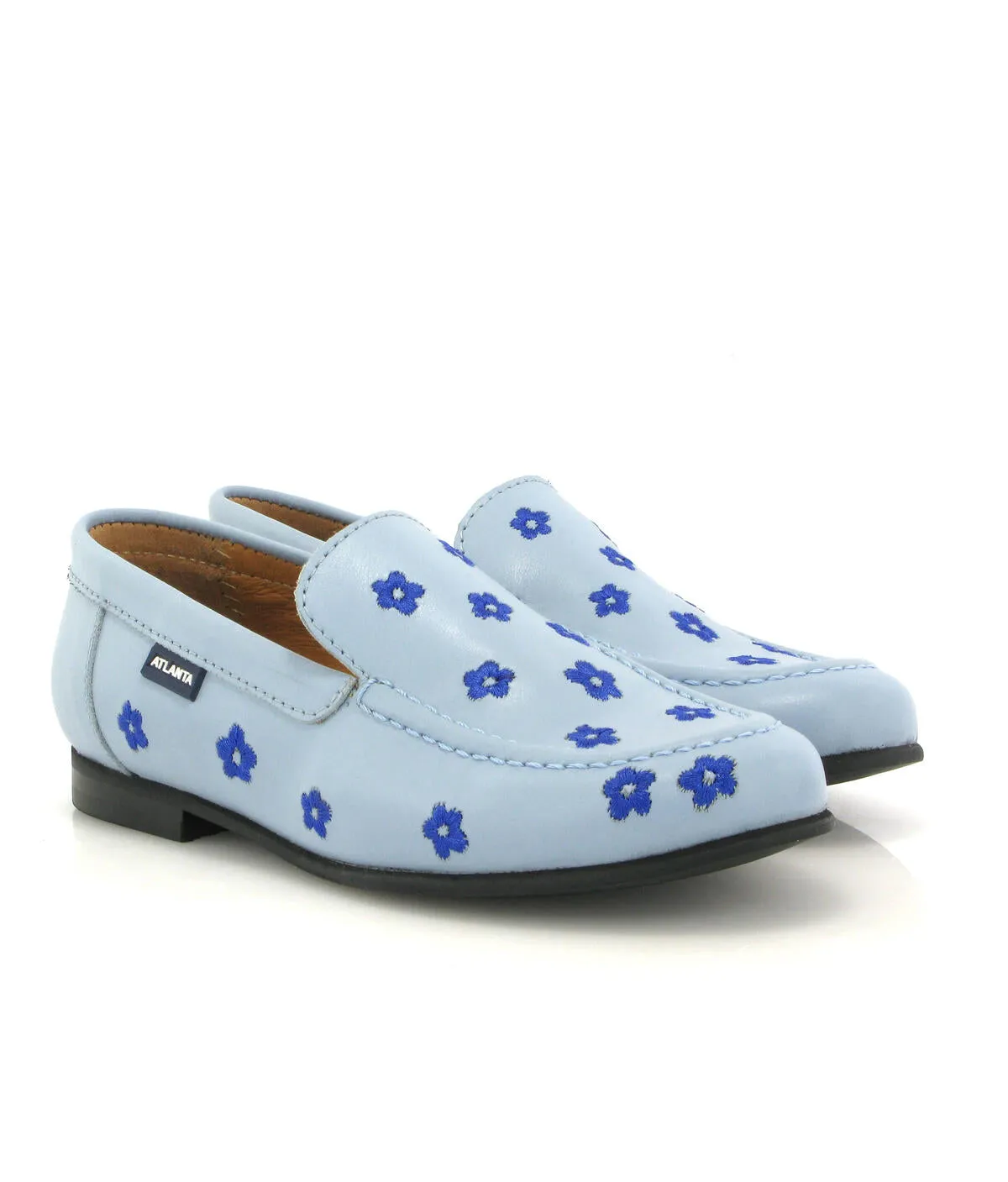 Teresa - pele azul celeste com flores