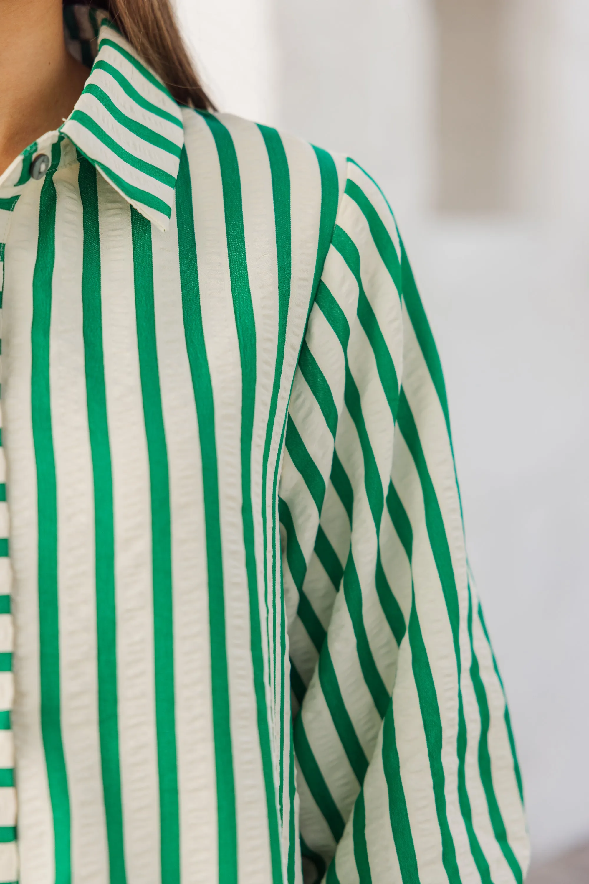 The Carefree Kelly Green Striped Dress
