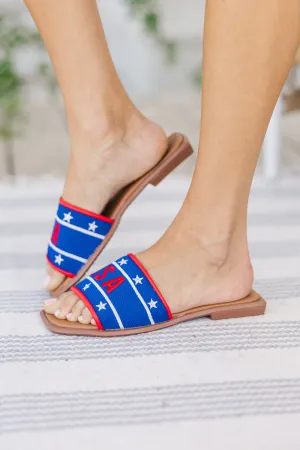 The USA Blue Sandals
