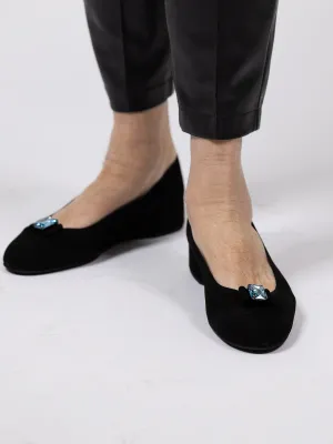 Thierry Rabotin AKAIA Sort semsket loafer med liten sten