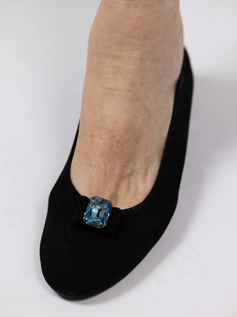 Thierry Rabotin AKAIA Sort semsket loafer med liten sten