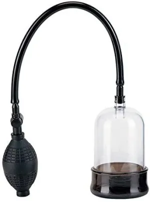 Tipilator Penis Head Pump - Compact Design with Ultra Soft Silicone Base Ring & Sure Grip Hand Pump