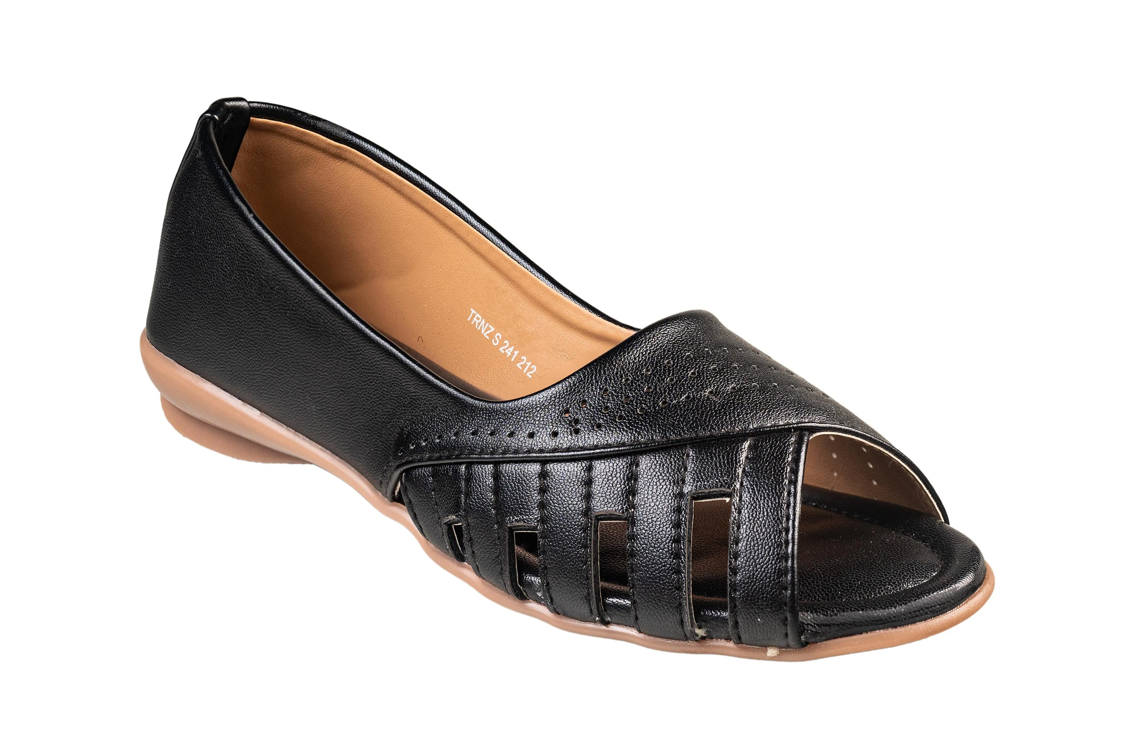 Titas Ladies Black Sandal (Trnz S 241212)