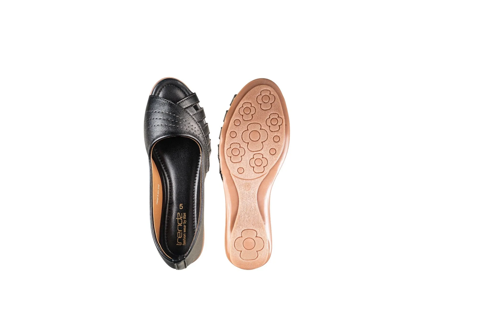 Titas Ladies Black Sandal (Trnz S 241212)