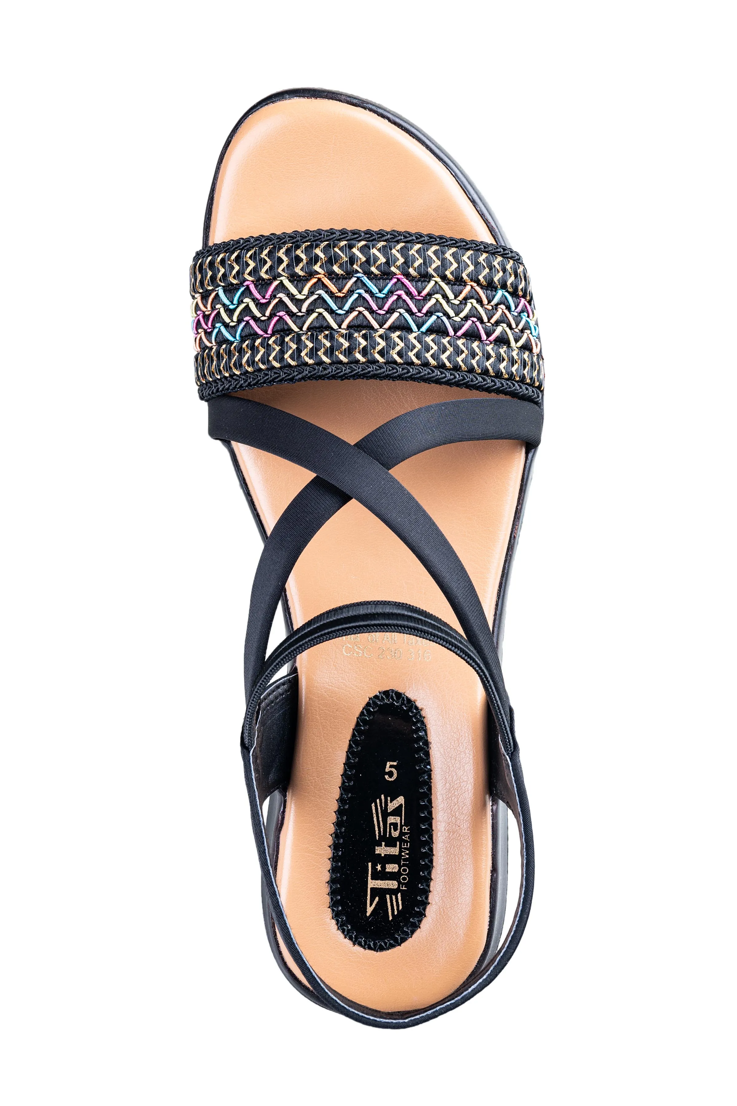 Titas Ladies Black Sandal