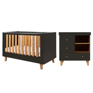 TUTTI BAMBINI Como 2 Piece Room Set - Slate Grey / Rosewood