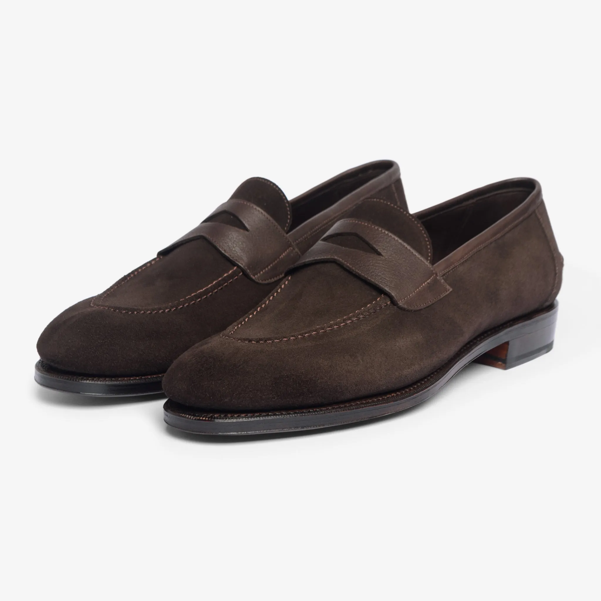 Unlined Penny Loafer II - Bitter Choco - Rufer Last - Janus Calf