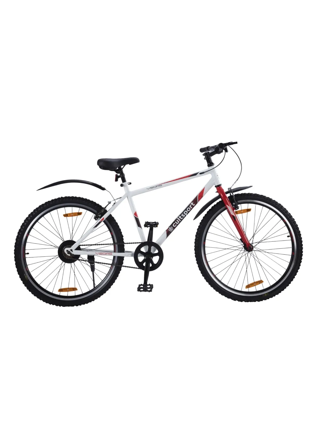 Vegas White Steel Single Speed Cycle 26 inch City Bike Double Wall Rim, Free Trainer Sessions, Cycling Event