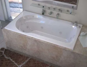 Venzi Elda 32 x 60 Rectangular Whirlpool Jetted Bathtub with Right Drain By Atlantis