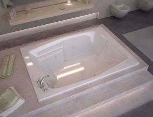Venzi Grand Tour Capri 54 x 72 Rectangular Air & Whirlpool Jetted Bathtub with Right Drain By Atlantis