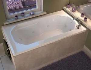 Venzi Grand Tour Irma 36 x 60 Rectangular Air & Whirlpool Jetted Bathtub with Left Drain By Atlantis