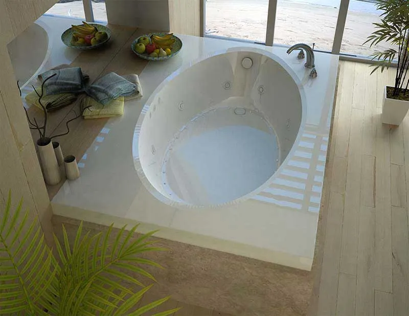Venzi Viola 43 x 84 Rectangular Air & Whirlpool Jetted Bathtub with Right Drain By Atlantis