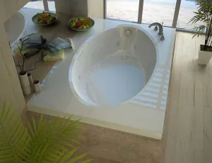Venzi Viola 43 x 84 Rectangular Air & Whirlpool Jetted Bathtub with Right Drain By Atlantis