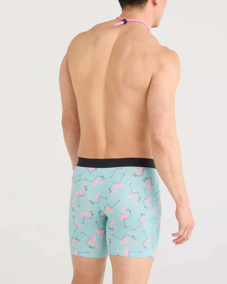 Vibe Xtra (2 Pack) Soft Comfort Boxer Brief - Drinko Flamingo/Black