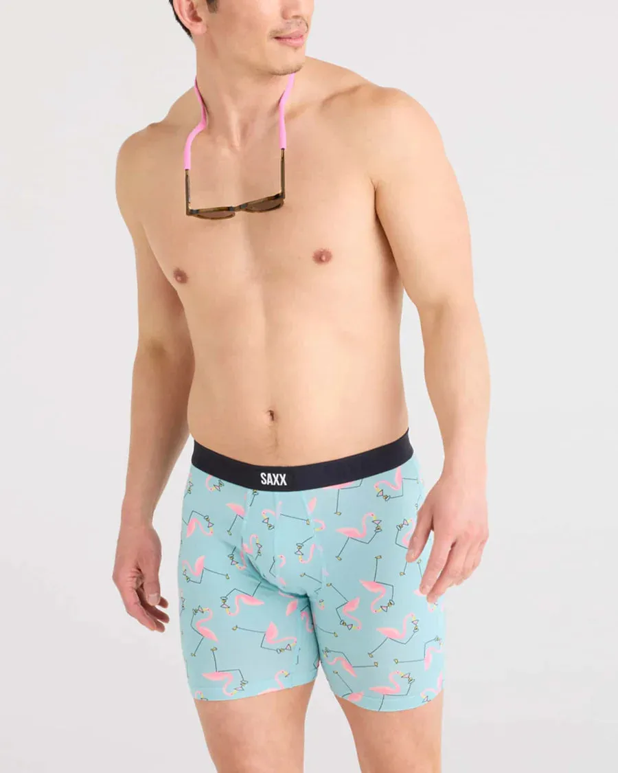 Vibe Xtra (2 Pack) Soft Comfort Boxer Brief - Drinko Flamingo/Black