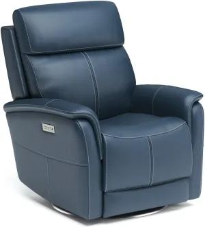 View Swivel Power Recliner in Navy