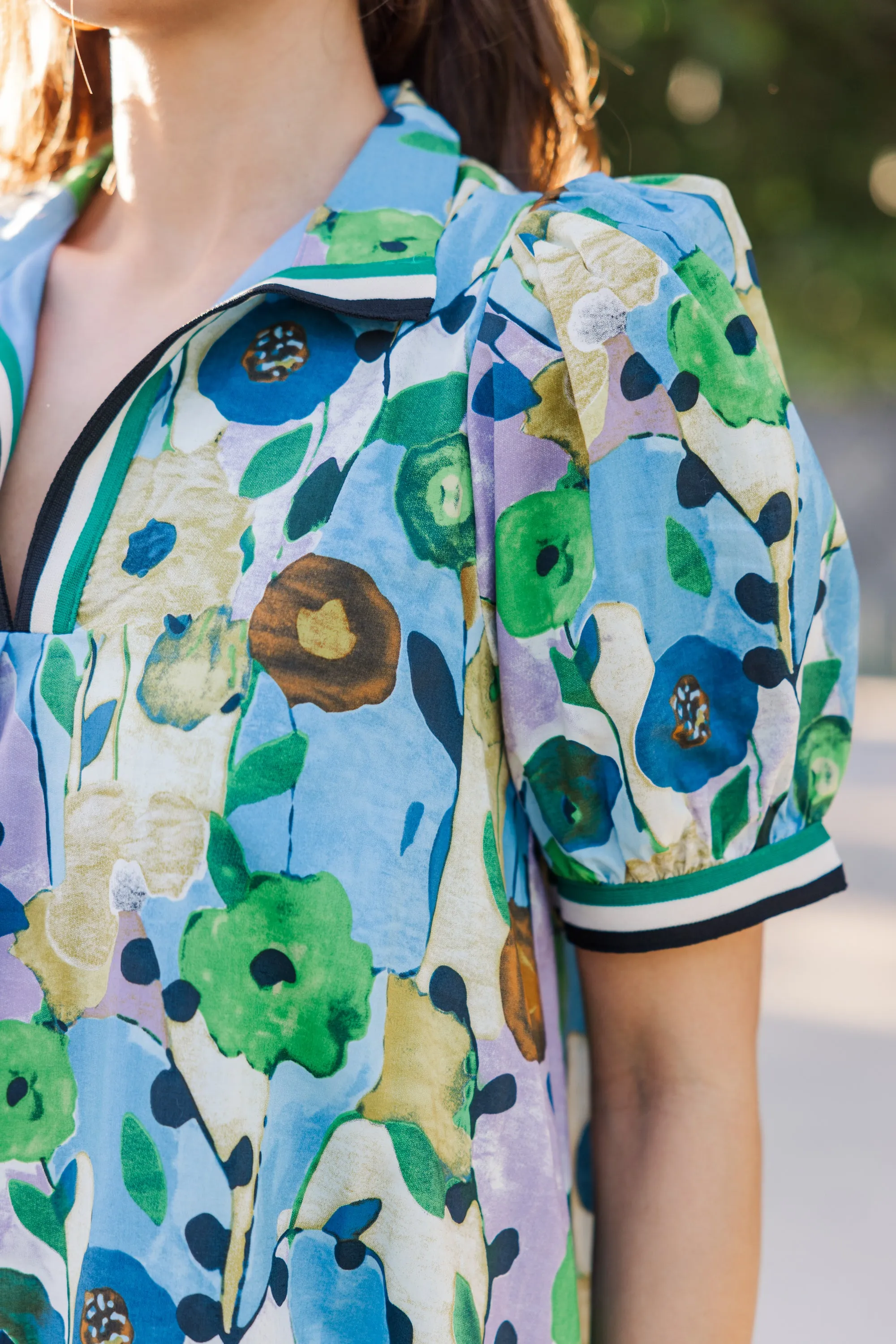 Way Back When Blue Floral Dress