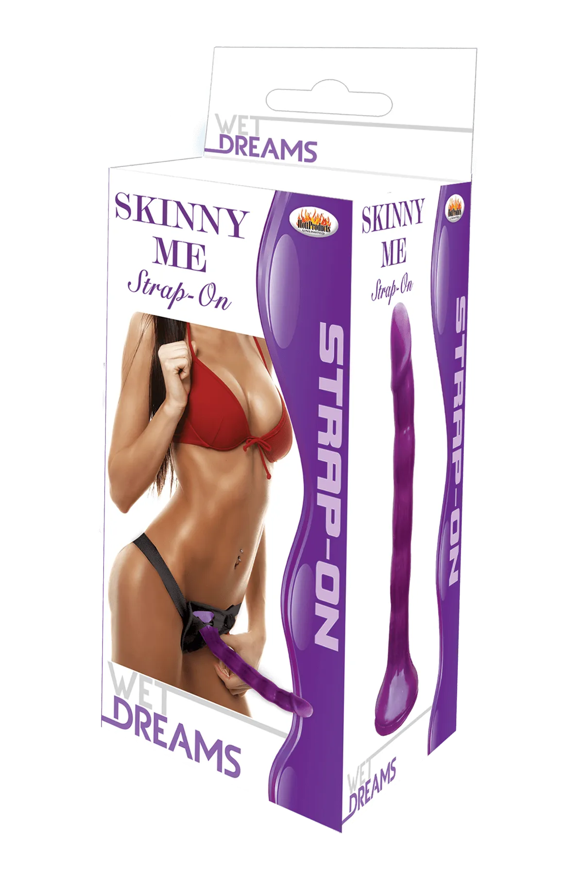Wet Dreams Skinny Me Strap-on - Purple