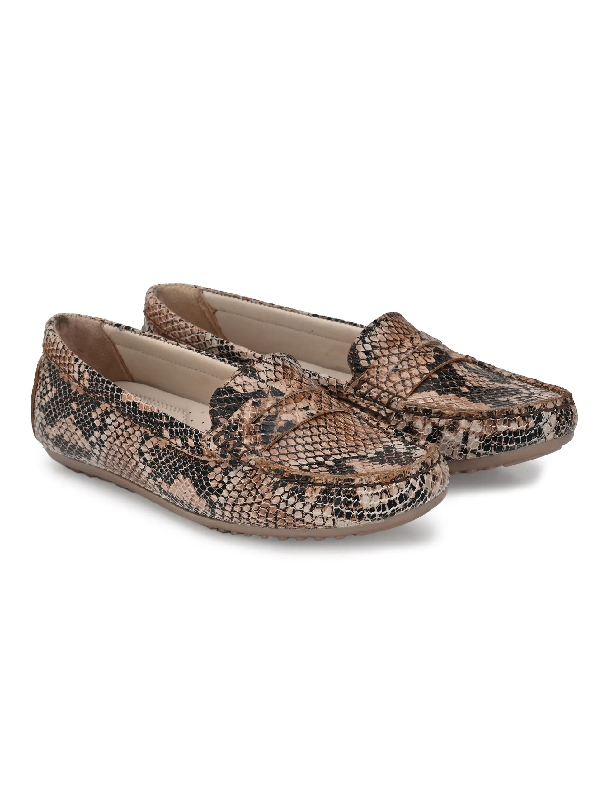 Women's Goat Leather Slip on Casual Loafer