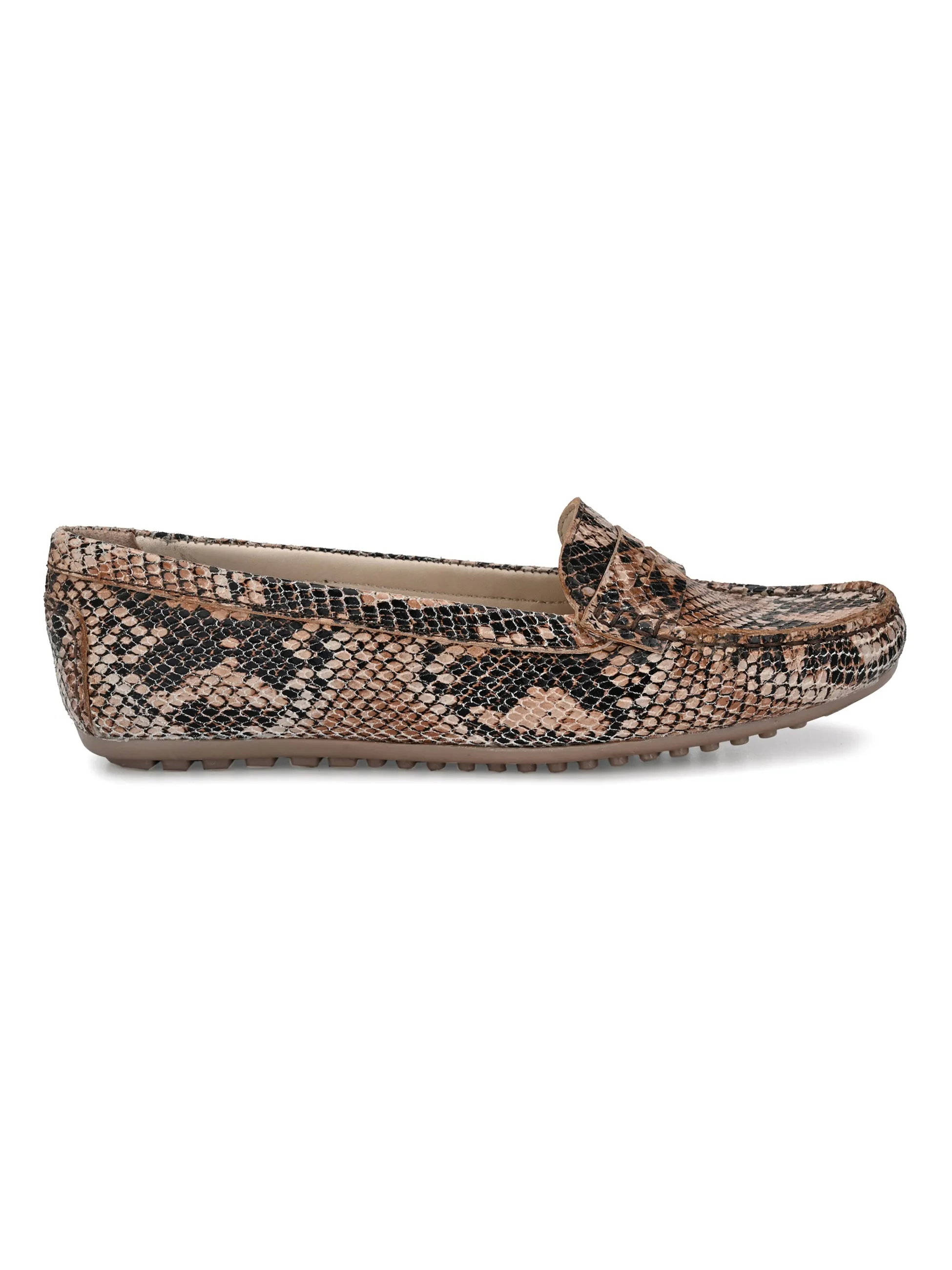 Women's Goat Leather Slip on Casual Loafer