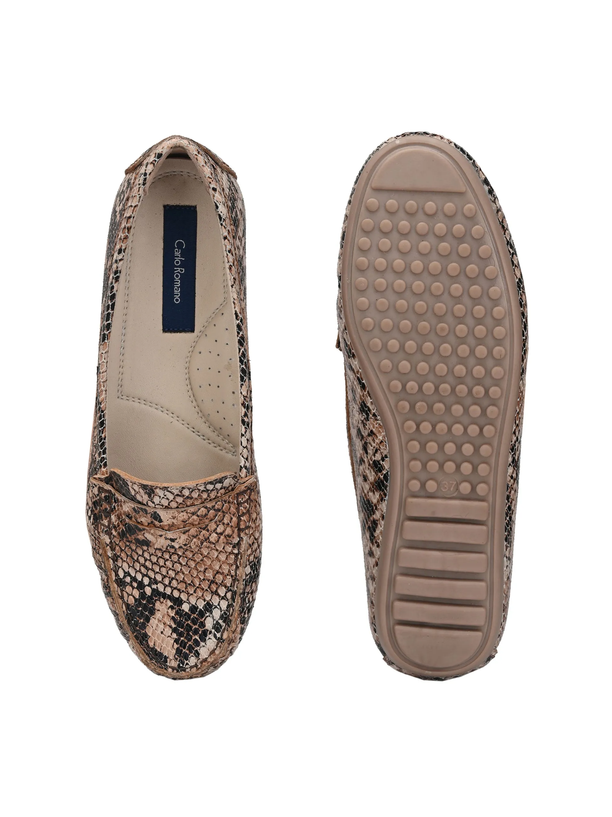 Women's Goat Leather Slip on Casual Loafer