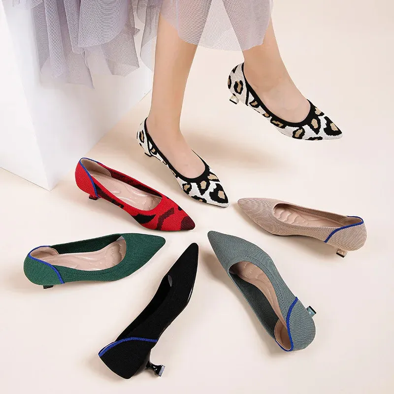 Women's high heels shoes  2025 new spring  / autumn / fashion beautiful breathable sweat absorbing comfortable shallow mouth p