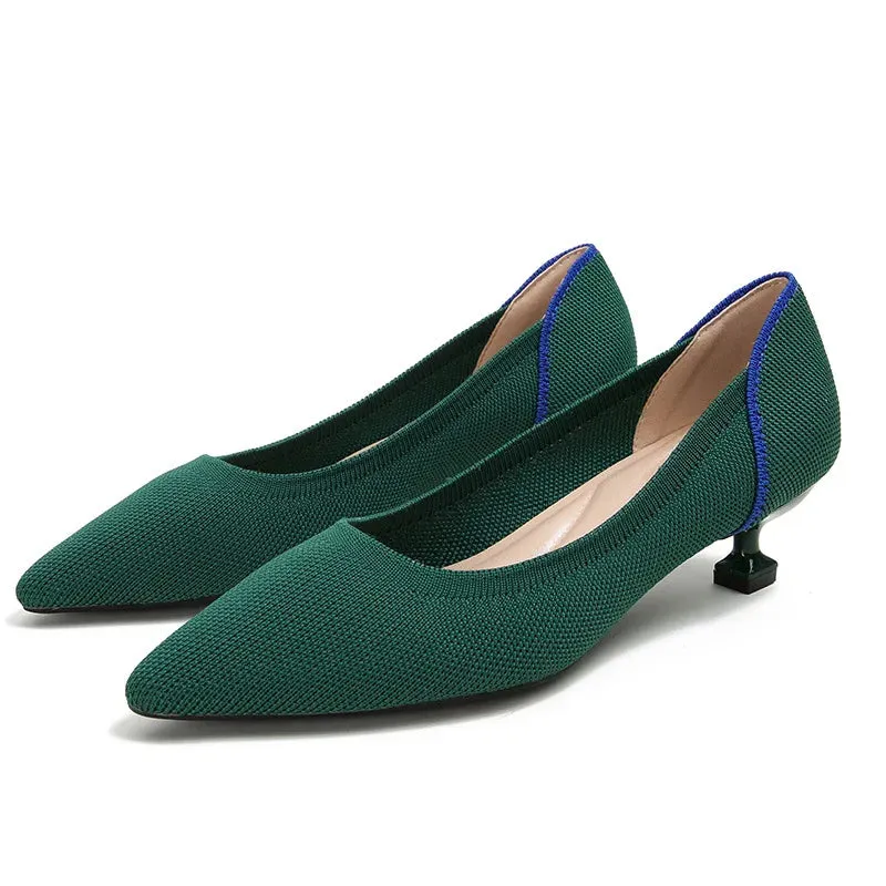 Women's high heels shoes  2025 new spring  / autumn / fashion beautiful breathable sweat absorbing comfortable shallow mouth p