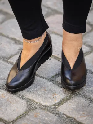 Wonders Loafer glattskinn med v-strikk og fly-såle