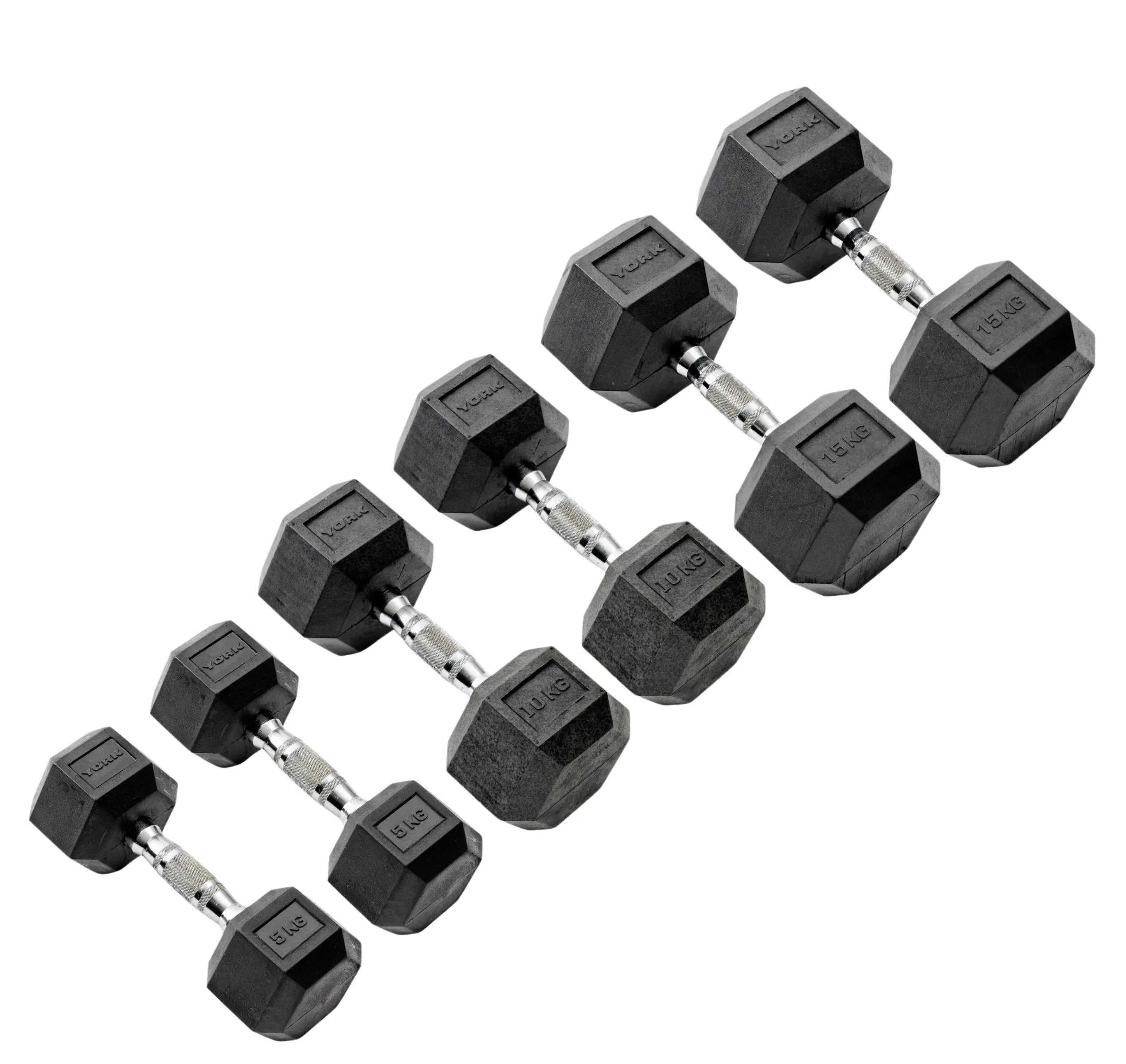 York Barbell Hex Dumbbells Bundle 60Kg set